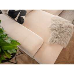 Grande Corduroy 4 Seater Sofa with Corner Chaise, Beige - thumbnail 9