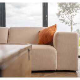 Grande Corduroy 4 Seater Sofa with Corner Chaise, Beige - thumbnail 6