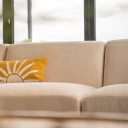 Grande Corduroy 4 Seater Sofa with Corner Chaise, Beige - thumbnail 7