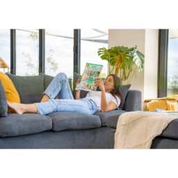 Finley Corduroy 3 Seater Sofa with Footstool And Pillows, Grey - thumbnail 8