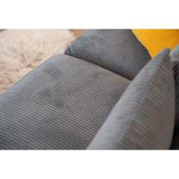 Finley Corduroy 3 Seater Sofa with Footstool And Pillows, Grey - thumbnail 9
