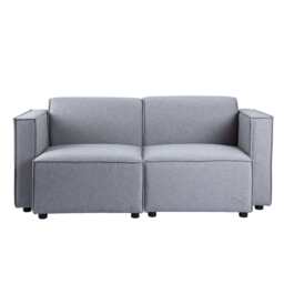 Tessa Modular 2 Seater Sofa, Linen Grey - thumbnail 2
