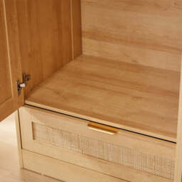 Nature Boho 5‑Piece Rattan Bedroom Set with Wardrobe and Cabinets - thumbnail 8