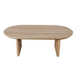 Belluno 120cm Oval Coffee Table In Oak - thumbnail 4