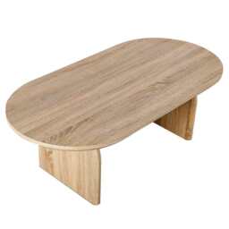 Belluno 120cm Oval Coffee Table In Oak - thumbnail 3
