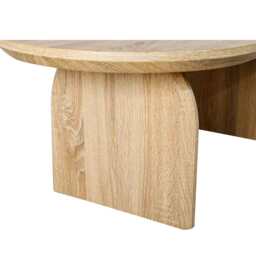 Belluno 120cm Oval Coffee Table In Oak - thumbnail 7