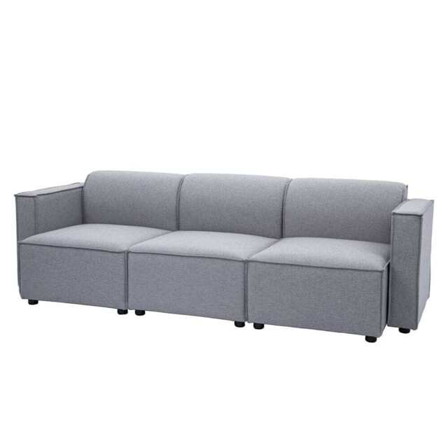 Tessa Modular 3 Seater Sofa, Linen Grey - image 1