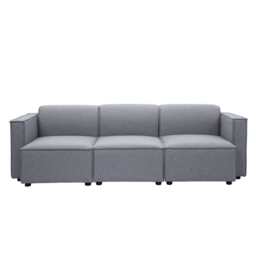Tessa Modular 3 Seater Sofa, Linen Grey - thumbnail 2