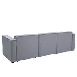 Tessa Modular 3 Seater Sofa, Linen Grey - thumbnail 3