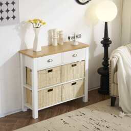 Heritage Hallway Console Table Sideboard With 2 Drawers, White / With 2 Drawers - thumbnail 8