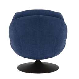 Sol Plush Swivel Leisure Chair, Dark Blue - thumbnail 5