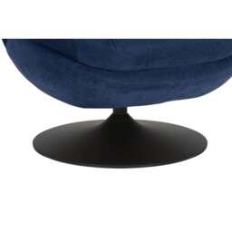 Sol Plush Swivel Leisure Chair, Dark Blue - thumbnail 8