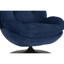 Sol Plush Swivel Leisure Chair, Dark Blue - thumbnail 9
