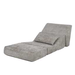 Hugspacee Adjustable Lazy Chair Plush Floor Sofa Chair, Light Grey - thumbnail 8