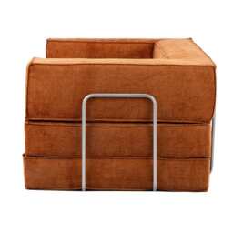 Hugspacee Velvet Compressed Daybed Upholstered Lounge Sofa, Orange - thumbnail 8