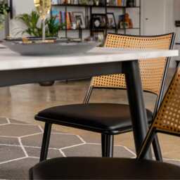 Lisa Rectangle Marbled Effect Dining Table - thumbnail 9