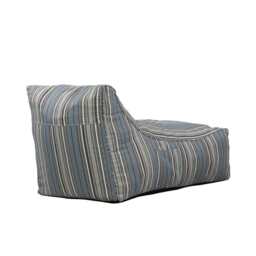 Outdoor / Indoor Lounging Bean Bag Outdoor Chair Seat, Striped dusty blue - thumbnail 5