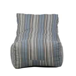 Outdoor / Indoor Lounging Bean Bag Outdoor Chair Seat, Striped dusty blue - thumbnail 3