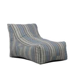 Outdoor / Indoor Lounging Bean Bag Outdoor Chair Seat, Striped dusty blue - thumbnail 2