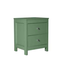 Neo 2 Drawer Bedside Table Bedside Cabinet, Sage Green - thumbnail 2