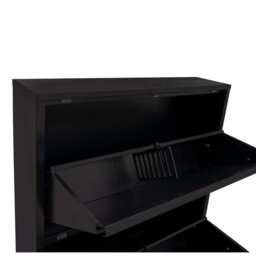 Lokki®  3 Doors Shoe Storage Cabinet, Black - thumbnail 7