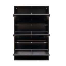 Lokki®  3 Doors Shoe Storage Cabinet, Black - thumbnail 3