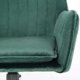 Melton Office Chair Upholstered Velvet Channel Tufted, Green - thumbnail 6