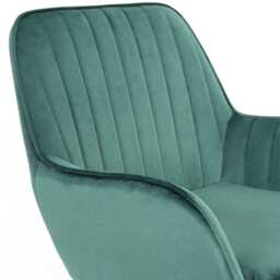 Melton Office Chair Upholstered Velvet Channel Tufted, Green - thumbnail 8
