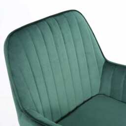 Melton Office Chair Upholstered Velvet Channel Tufted, Green - thumbnail 7