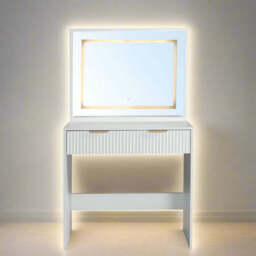 Mercury hollywood Style Dressing Table and Stool Set With Led Lighting - thumbnail 3
