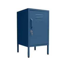 Lokki®  Night Stand Cabinet With Adjustable Shelf And Locker, Navy - thumbnail 2