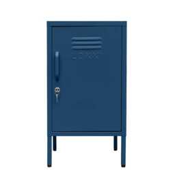 Lokki®  Night Stand Cabinet With Adjustable Shelf And Locker, Navy - thumbnail 1