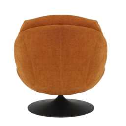 Sol Plush Swivel Leisure Chair, Orange - thumbnail 6