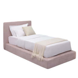 Marshmuff Soft Frame Boucle Bed Frame With Headboard King Bed or Double Bed or Single Bed, Single Size Frame / Pink