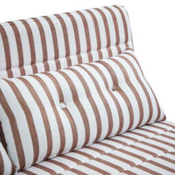 Jola x Large Velvet Foldable 2.5 Seater Sofa Bed with Pillows, Brown Stripe - thumbnail 5