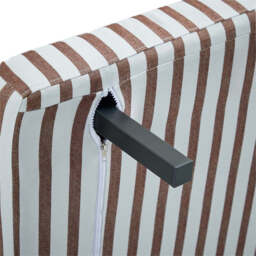 Jola x Large Velvet Foldable 2.5 Seater Sofa Bed with Pillows, Brown Stripe - thumbnail 4