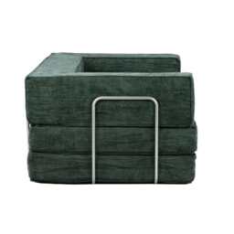 Hugspacee Velvet Compressed Daybed Upholstered Lounge Sofa, Dark Green - thumbnail 7
