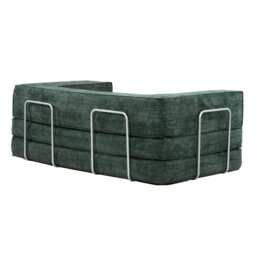 Hugspacee Velvet Compressed Daybed Upholstered Lounge Sofa, Dark Green - thumbnail 6
