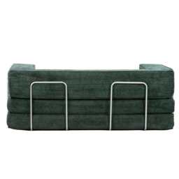 Hugspacee Velvet Compressed Daybed Upholstered Lounge Sofa, Dark Green - thumbnail 5