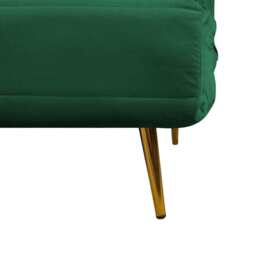 Jola Velvet Foldable 2 Seater Sofa Bed with Pillows, Green - thumbnail 6