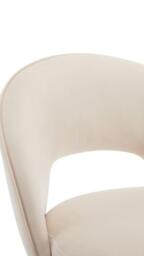 Set Of 2 Amore Velvet Upholstery Bar Stool With Gold Ornament, Beige - thumbnail 7