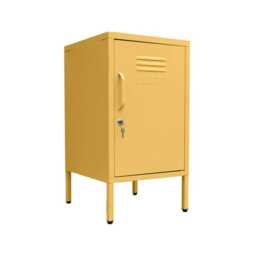 Lokki®  Night Stand Cabinet With Adjustable Shelf And Locker, Mustard - thumbnail 2