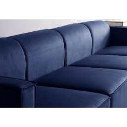 Tessa Modular 4 Seater Sofa, Velvet Dark Blue - thumbnail 2