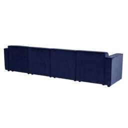 Tessa Modular 4 Seater Sofa, Velvet Dark Blue - thumbnail 5