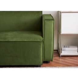 Tessa Modular 3 Seater Sofa, Velvet Moss Green - thumbnail 6