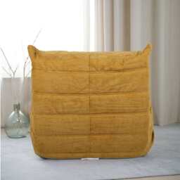 Ponyo Plush Caterpillar Sofa Chair Padded Lounger Lazy Chair Reading Chair, Mustard - thumbnail 5