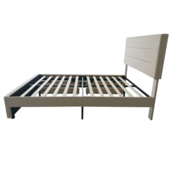 Cibor Wooden Bed Frame with 2 Drawers Single Bed or Double Bed, Double Size Frame / Cream - thumbnail 4