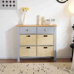 Heritage Hallway Console Table Sideboard With 2 Drawers, Grey / With 2 Drawers - thumbnail 3