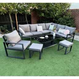 Nice Outdoor Garden Furniture 9 Seater Sofa Rising Table Set - thumbnail 4