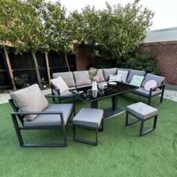 Nice Outdoor Garden Furniture 9 Seater Sofa Rising Table Set - thumbnail 3